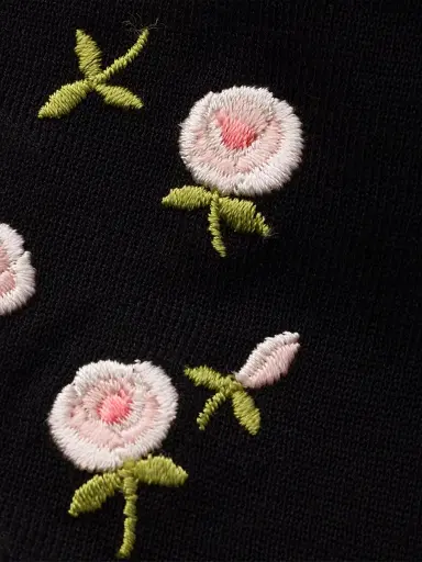 Prada Women's Embroidered Over the Knee Cotton Socks - Black | Thumbnail 3 Prada Women's Embroidered Over the Knee Cotton Socks - Black | Thumbnail 3