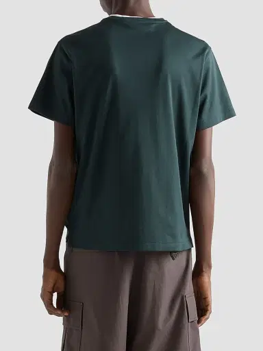 Prada Men's Cotton T-Shirt - Green | Thumbnail 3 Prada Men's Cotton T-Shirt - Green | Thumbnail 3