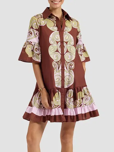 La DoubleJ Women's Choux Dress - Kells Swirl Burgundy | Thumbnail 3 La DoubleJ Women's Choux Dress - Kells Swirl Burgundy | Thumbnail 3