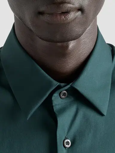 Prada Men's Stretch Cotton Shirt - Dark Green | Thumbnail 5 Prada Men's Stretch Cotton Shirt - Dark Green | Thumbnail 5