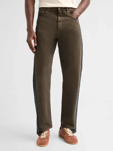 Maison Margiela Men's Stone-Washed & Dyed Spliced Jeans - Black Brown | Thumbnail 4 Maison Margiela Men's Stone-Washed & Dyed Spliced Jeans - Black Brown | Thumbnail 4