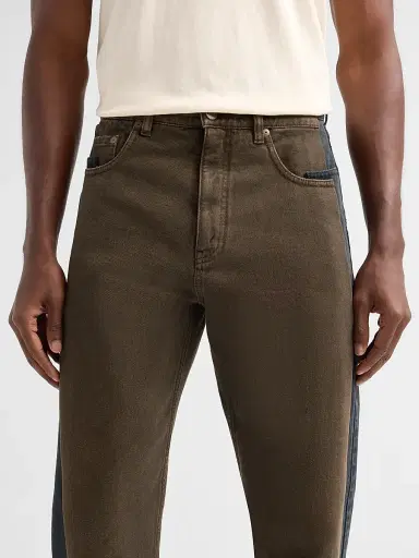 Maison Margiela Men's Stone-Washed & Dyed Spliced Jeans - Black Brown | Thumbnail 5 Maison Margiela Men's Stone-Washed & Dyed Spliced Jeans - Black Brown | Thumbnail 5