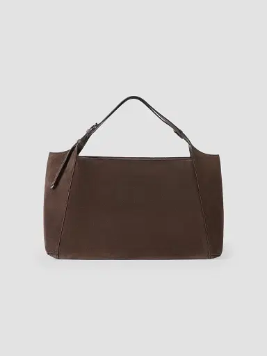 Brunello Cucinelli Women's Sartorial Shopper Bag in Suede - Pine Cone Brown | Thumbnail 3 Brunello Cucinelli Women's Sartorial Shopper Bag in Suede - Pine Cone Brown | Thumbnail 3
