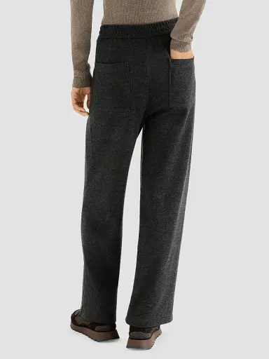Brunello Cucinelli Women's Cashmere Interlock Track Trousers - Anthracite | Thumbnail 4 Brunello Cucinelli Women's Cashmere Interlock Track Trousers - Anthracite | Thumbnail 4