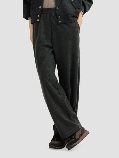 Brunello Cucinelli Women's Cashmere Interlock Track Trousers - Anthracite | Thumbnail 5 Brunello Cucinelli Women's Cashmere Interlock Track Trousers - Anthracite | Thumbnail 5