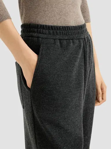Brunello Cucinelli Women's Cashmere Interlock Track Trousers - Anthracite | Thumbnail 6 Brunello Cucinelli Women's Cashmere Interlock Track Trousers - Anthracite | Thumbnail 6