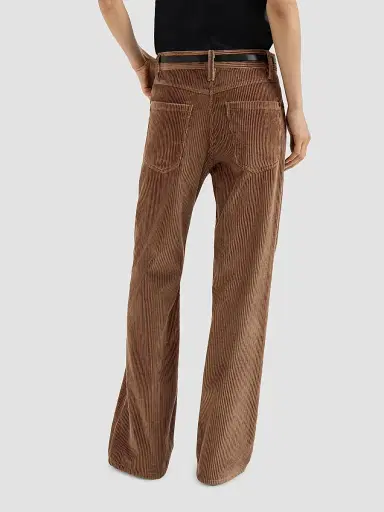 Brunello Cucinelli Women's Cotton Corduroy Straight Five-Pocket Trousers with Monili - Dattero | Thumbnail 4 Brunello Cucinelli Women's Cotton Corduroy Straight Five-Pocket Trousers with Monili - Dattero | Thumbnail 4