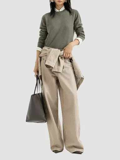Brunello Cucinelli Women's Cashmere Sweater - Origano | Thumbnail 2 Brunello Cucinelli Women's Cashmere Sweater - Origano | Thumbnail 2