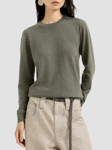 Brunello Cucinelli Women's Cashmere Sweater - Origano | Thumbnail 3 Brunello Cucinelli Women's Cashmere Sweater - Origano | Thumbnail 3