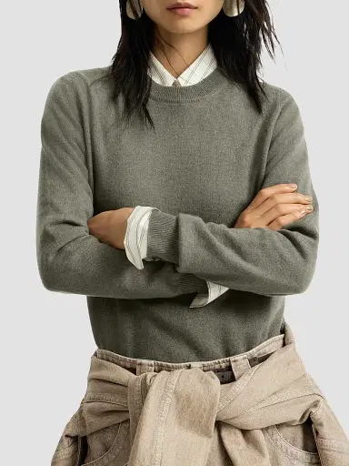 Brunello Cucinelli Women's Cashmere Sweater - Origano | Thumbnail 5 Brunello Cucinelli Women's Cashmere Sweater - Origano | Thumbnail 5