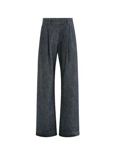 Brunello Cucinelli Women's Sparkling No-Fade Denim Loose Curved Trousers with Monili - Denim | Thumbnail 1 Brunello Cucinelli Women's Sparkling No-Fade Denim Loose Curved Trousers with Monili - Denim | Thumbnail 1