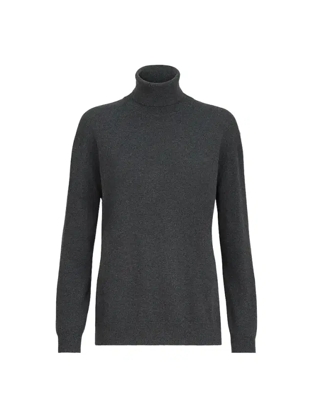 Women's Cashmere Turtleneck Sweater with Monili - Dark Grey Women's Cashmere Turtleneck Sweater with Monili - Dark Grey