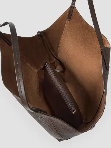Brunello Cucinelli Women's Reversible Duo Shopper in Lizard-Effect Calfskin - Brown | Thumbnail 5 Brunello Cucinelli Women's Reversible Duo Shopper in Lizard-Effect Calfskin - Brown | Thumbnail 5