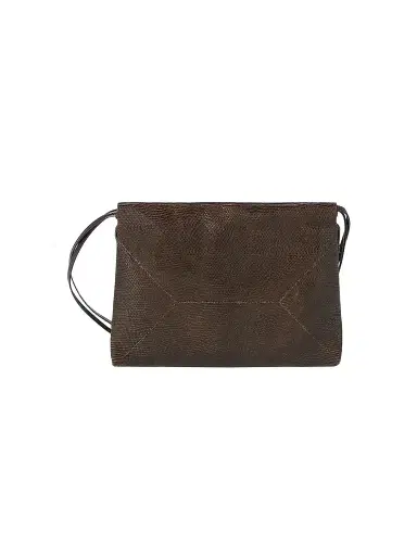 Brunello Cucinelli Women's Pouch Bag in Lizard-Effect Calfskin - Rust Brown | Thumbnail 1 Brunello Cucinelli Women's Pouch Bag in Lizard-Effect Calfskin - Rust Brown | Thumbnail 1