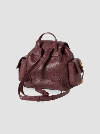 Brunello Cucinelli Women's Deerskin Sartorial Backpack - Burgundy | Thumbnail 4 Brunello Cucinelli Women's Deerskin Sartorial Backpack - Burgundy | Thumbnail 4