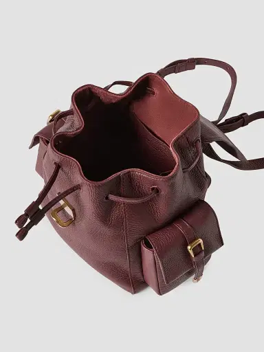 Brunello Cucinelli Women's Deerskin Sartorial Backpack - Burgundy | Thumbnail 6 Brunello Cucinelli Women's Deerskin Sartorial Backpack - Burgundy | Thumbnail 6