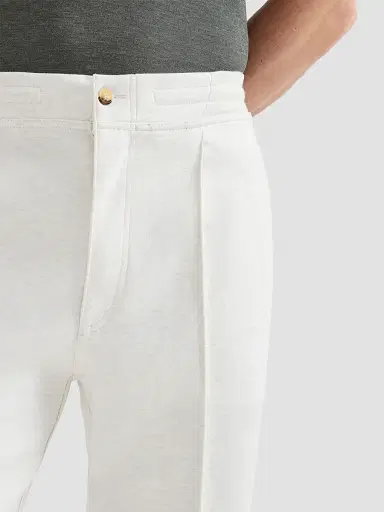 Brunello Cucinelli Men's Techno Cotton French Terry Double Cloth Trousers - Travertine | Thumbnail 6 Brunello Cucinelli Men's Techno Cotton French Terry Double Cloth Trousers - Travertine | Thumbnail 6