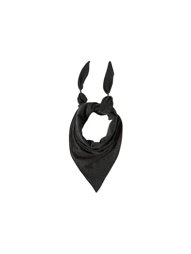 Women's Cashmere Scarf with Shiny Details - Anthracite Women's Cashmere Scarf with Shiny Details - Anthracite