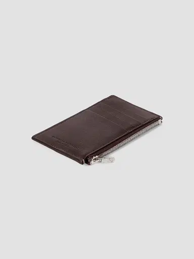 Brunello Cucinelli Grained Leather Travel Pochette - Brown | Thumbnail 3 Brunello Cucinelli Grained Leather Travel Pochette - Brown | Thumbnail 3