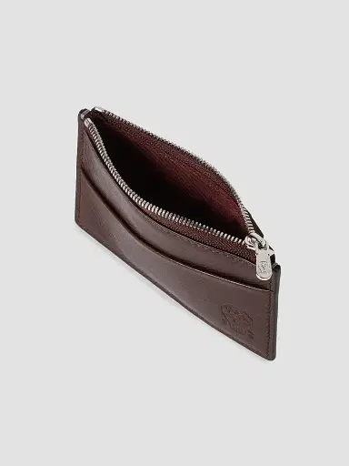 Brunello Cucinelli Grained Leather Travel Pochette - Brown | Thumbnail 4 Brunello Cucinelli Grained Leather Travel Pochette - Brown | Thumbnail 4
