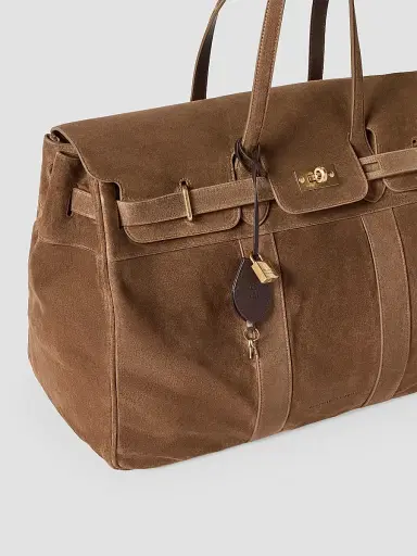 Brunello Cucinelli Women's Explorer Travel Tote Bag in Suede - Caramel | Thumbnail 4 Brunello Cucinelli Women's Explorer Travel Tote Bag in Suede - Caramel | Thumbnail 4