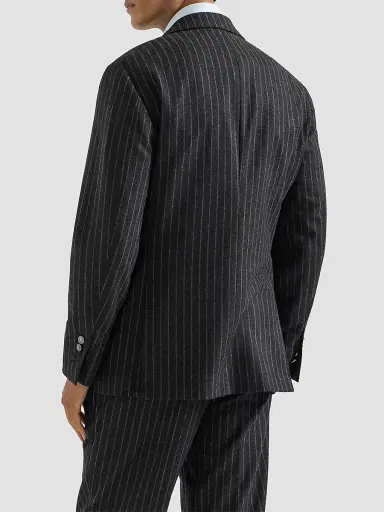 Brunello Cucinelli Men's Virgin Wool and Cashmere Flannel Deconstructed Blazer | Thumbnail 3 Brunello Cucinelli Men's Virgin Wool and Cashmere Flannel Deconstructed Blazer | Thumbnail 3