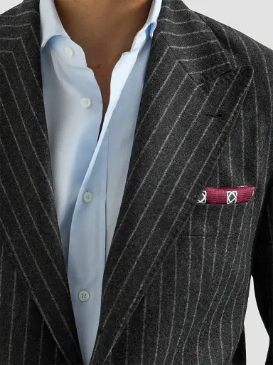 Brunello Cucinelli Men's Virgin Wool and Cashmere Flannel Deconstructed Blazer | Thumbnail 5 Brunello Cucinelli Men's Virgin Wool and Cashmere Flannel Deconstructed Blazer | Thumbnail 5