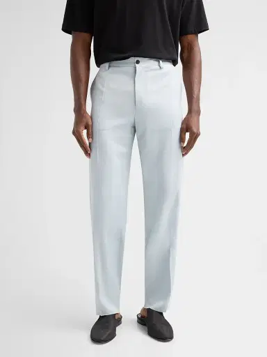 Dolce & Gabbana Men's Crease-Front Tapered-Leg Trousers | Thumbnail 4 Dolce & Gabbana Men's Crease-Front Tapered-Leg Trousers | Thumbnail 4