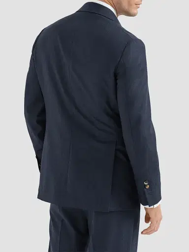 Brunello Cucinelli Men's Virgin Wool Flannel Deconstructed Cavallo Blazer - Blue | Thumbnail 4 Brunello Cucinelli Men's Virgin Wool Flannel Deconstructed Cavallo Blazer - Blue | Thumbnail 4