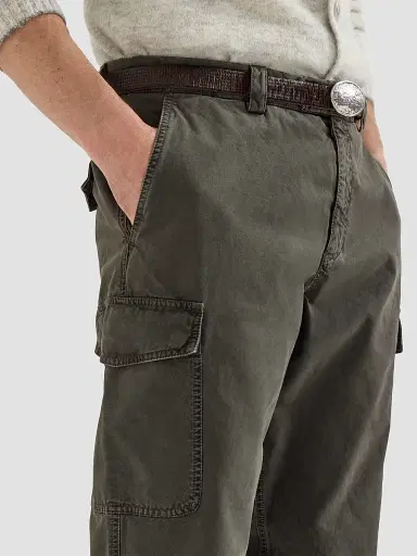 Brunello Cucinelli Men's Peached Cotton Gabardine Trousers with Cargo Pockets - Brown | Thumbnail 6 Brunello Cucinelli Men's Peached Cotton Gabardine Trousers with Cargo Pockets - Brown | Thumbnail 6