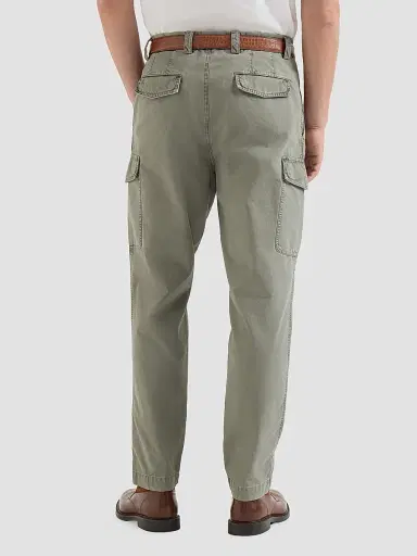 Brunello Cucinelli Men's Peached Cotton Gabardine Trousers with Cargo Pockets - Military | Thumbnail 5 Brunello Cucinelli Men's Peached Cotton Gabardine Trousers with Cargo Pockets - Military | Thumbnail 5