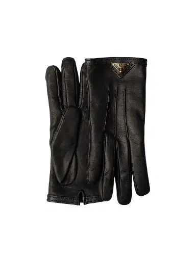 Prada Women's Leather Gloves - Black | Thumbnail 1 Prada Women's Leather Gloves - Black | Thumbnail 1