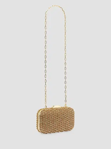Rebecca Vallance Women's Embellished Satin Clutch - Champagne | Thumbnail 4 Rebecca Vallance Women's Embellished Satin Clutch - Champagne | Thumbnail 4