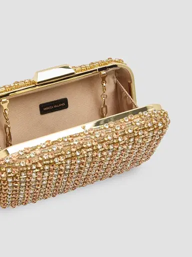 Rebecca Vallance Women's Embellished Satin Clutch - Champagne | Thumbnail 5 Rebecca Vallance Women's Embellished Satin Clutch - Champagne | Thumbnail 5