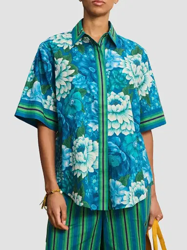 ALÉMAIS Women's Margo Floral Cotton Voile Shirt | Thumbnail 3 ALÉMAIS Women's Margo Floral Cotton Voile Shirt | Thumbnail 3