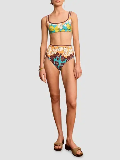 ALÉMAIS Women's Splice Floral Scoopneck Bikini Top | Thumbnail 2 ALÉMAIS Women's Splice Floral Scoopneck Bikini Top | Thumbnail 2