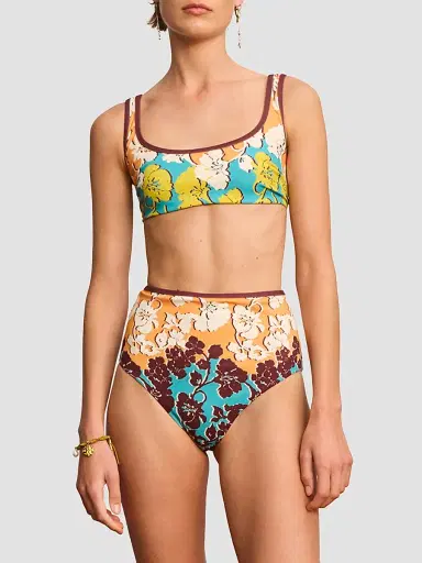 ALÉMAIS Women's Splice Floral Scoopneck Bikini Top | Thumbnail 3 ALÉMAIS Women's Splice Floral Scoopneck Bikini Top | Thumbnail 3