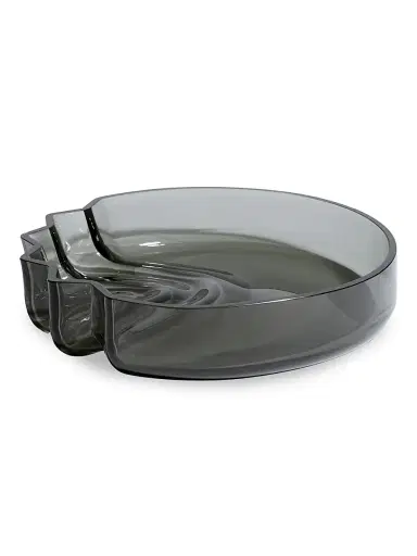 Zaha Hadid Design Pulse Glass Platter - Smoke | Thumbnail 2 Zaha Hadid Design Pulse Glass Platter - Smoke | Thumbnail 2