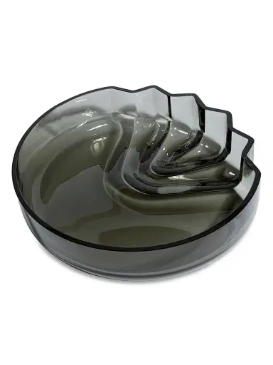 Zaha Hadid Design Pulse Glass Platter - Smoke | Thumbnail 3 Zaha Hadid Design Pulse Glass Platter - Smoke | Thumbnail 3
