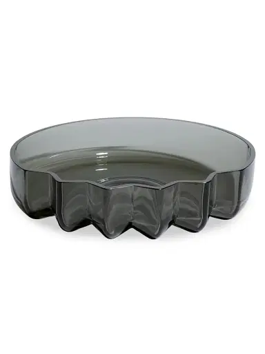 Zaha Hadid Design Pulse Glass Platter - Smoke | Thumbnail 1 Zaha Hadid Design Pulse Glass Platter - Smoke | Thumbnail 1