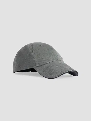 Balenciaga Men's Tilted Typo Cap - Dark Heather Grey | Thumbnail 2 Balenciaga Men's Tilted Typo Cap - Dark Heather Grey | Thumbnail 2