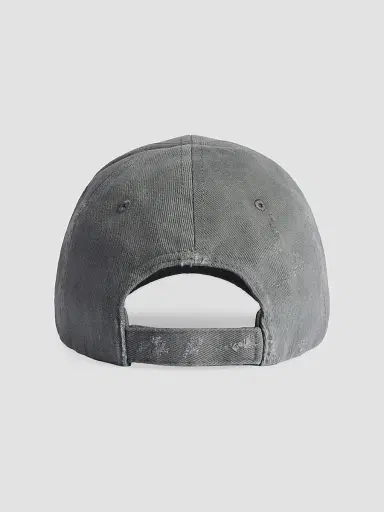 Balenciaga Men's Tilted Typo Cap - Dark Heather Grey | Thumbnail 4 Balenciaga Men's Tilted Typo Cap - Dark Heather Grey | Thumbnail 4