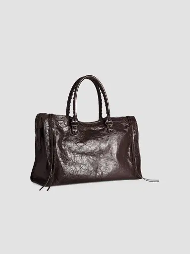 Balenciaga Men's Le City Tote Bag - Espresso | Thumbnail 3 Balenciaga Men's Le City Tote Bag - Espresso | Thumbnail 3