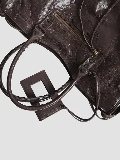 Balenciaga Men's Le City Tote Bag - Espresso | Thumbnail 6 Balenciaga Men's Le City Tote Bag - Espresso | Thumbnail 6