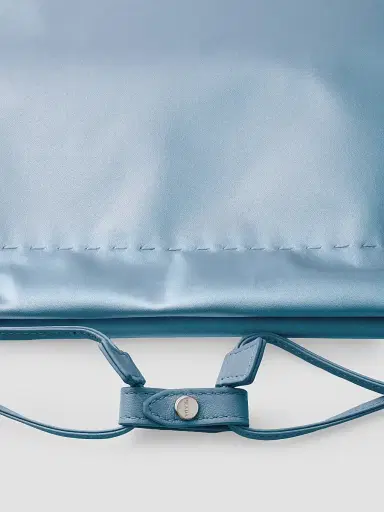 Prada Women's Wish Silk Duchesse Pouch - Blue | Thumbnail 4 Prada Women's Wish Silk Duchesse Pouch - Blue | Thumbnail 4