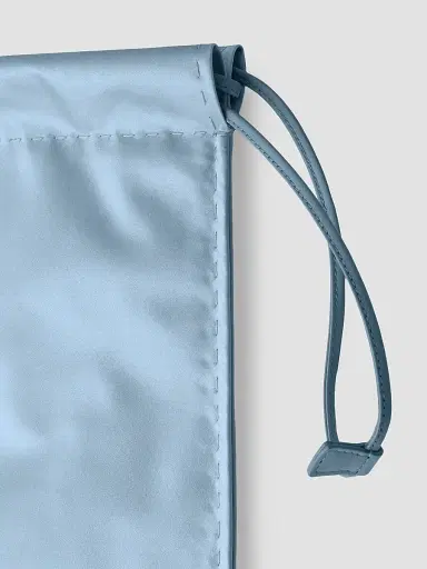 Prada Women's Wish Silk Duchesse Pouch - Blue | Thumbnail 5 Prada Women's Wish Silk Duchesse Pouch - Blue | Thumbnail 5