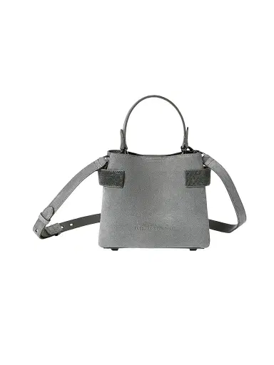 Brunello Cucinelli Women's Essence Top Handle Bag in Suede with Precious Bands - Stone Grey | Thumbnail 1 Brunello Cucinelli Women's Essence Top Handle Bag in Suede with Precious Bands - Stone Grey | Thumbnail 1