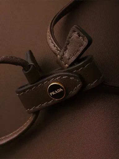 Prada Women's Wish Re-Nylon Pouch - Dark Brown | Thumbnail 4 Prada Women's Wish Re-Nylon Pouch - Dark Brown | Thumbnail 4