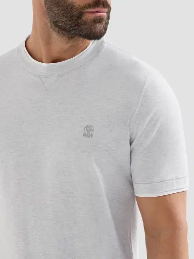 Brunello Cucinelli Men's Cotton Jersey Crew-Neck T-Shirt - Pearl Grey - Size Small | Thumbnail 5 Brunello Cucinelli Men's Cotton Jersey Crew-Neck T-Shirt - Pearl Grey - Size Small | Thumbnail 5