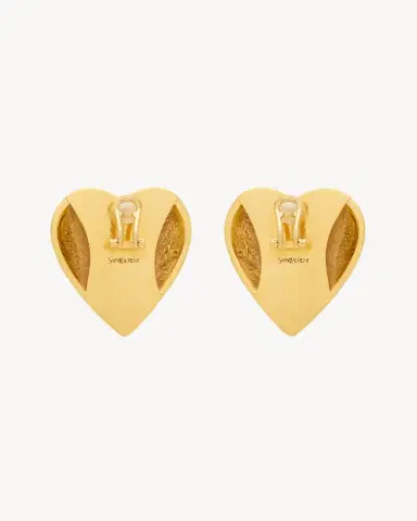 Yves Saint Laurent heart earrings in enamel | Thumbnail 3 Yves Saint Laurent heart earrings in enamel | Thumbnail 3